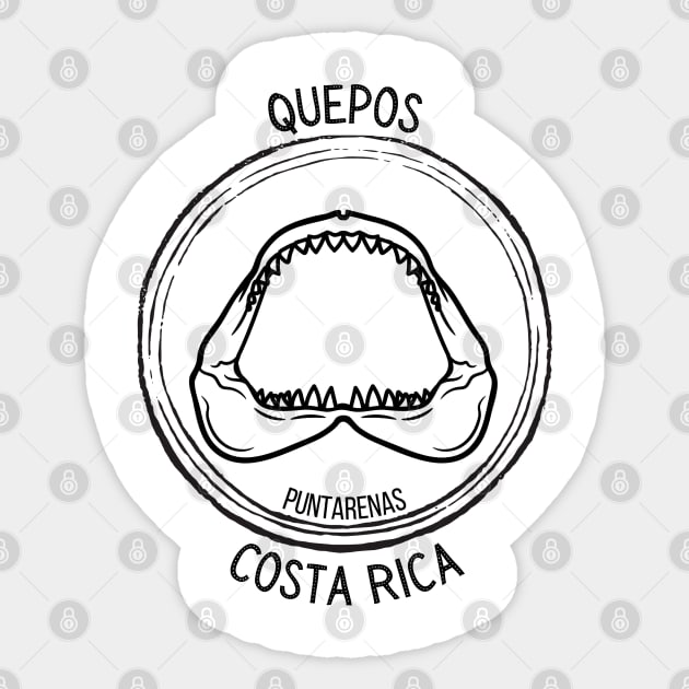 Quepos Costa Rica Shark Sticker by TrapperWeasel